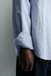 CHEMISE À RAYURES EFFET FROISSÉ