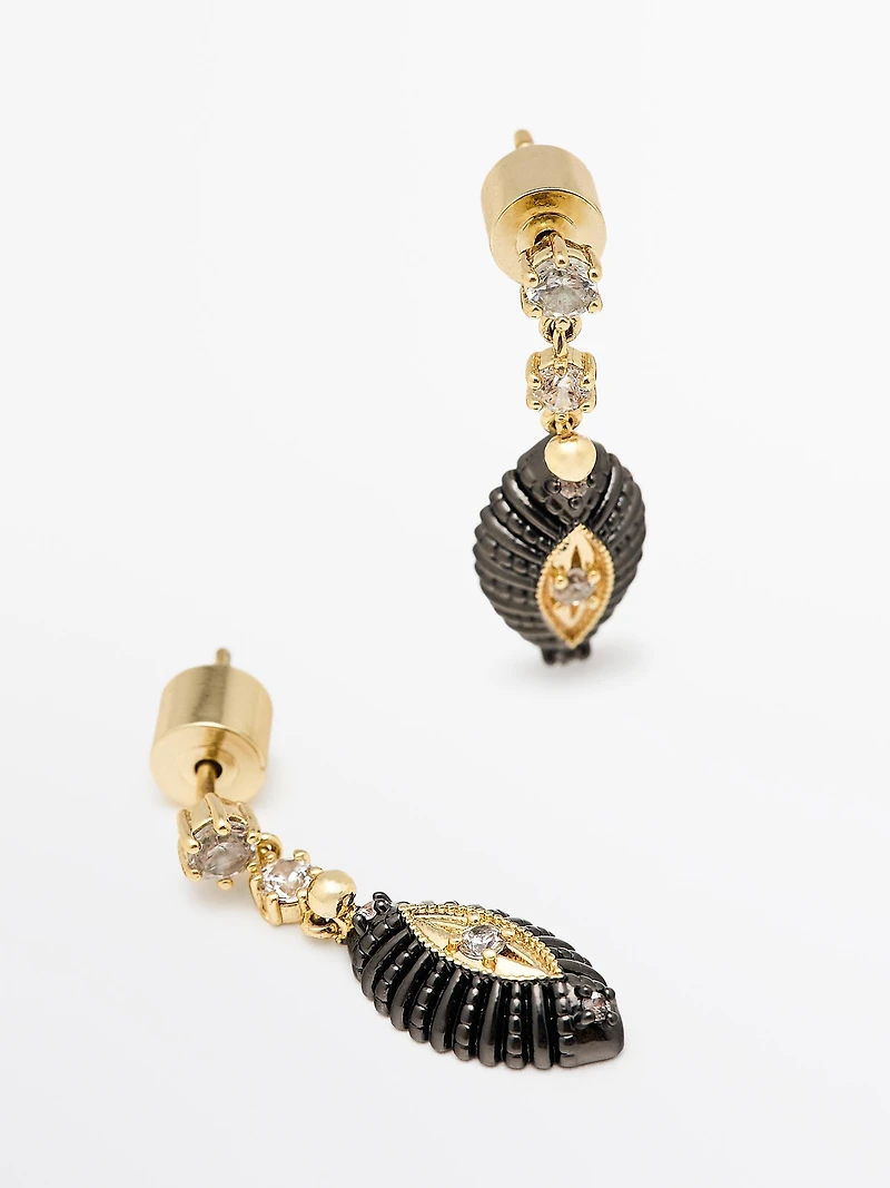 Shimmery rhinestone earrings