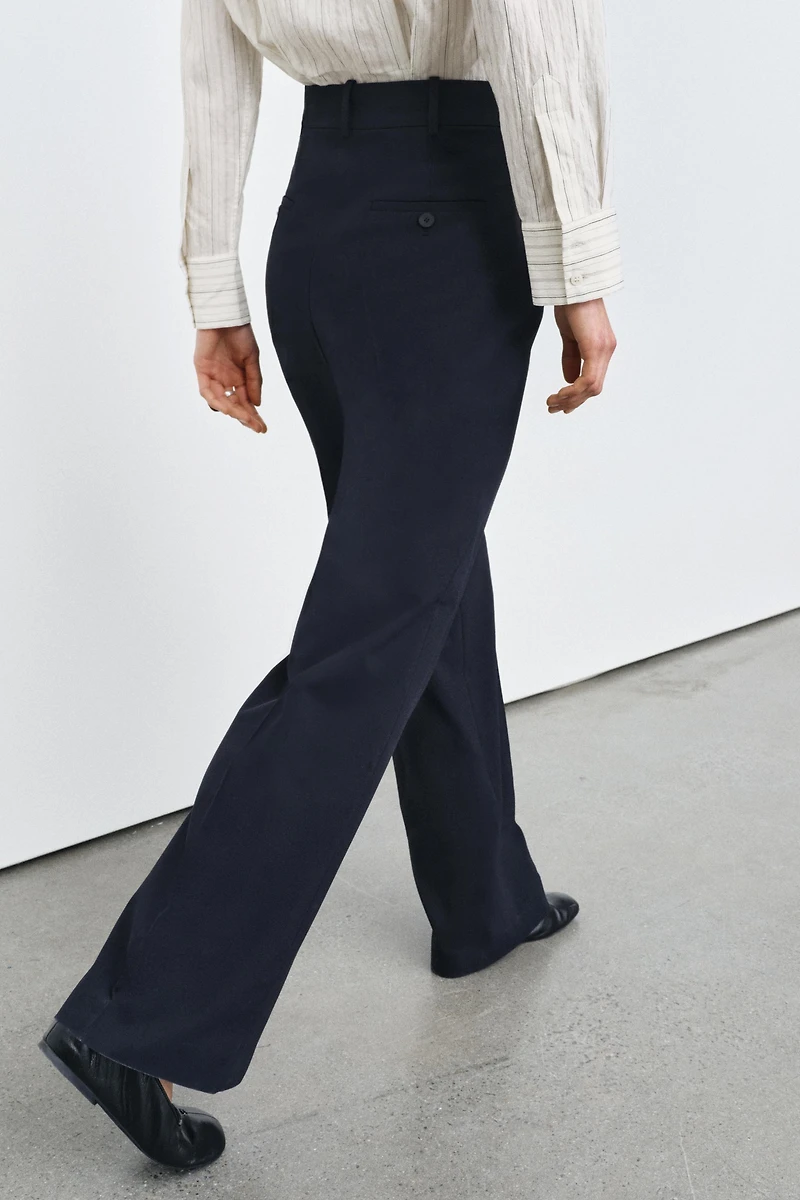 PANTALON LARGE À PLIS ZW COLLECTION