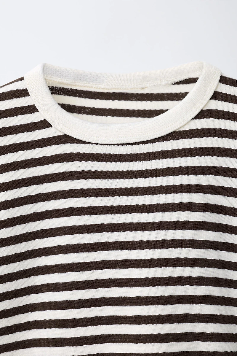 EMBROIDERED STRIPED T-SHIRT