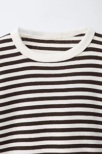 EMBROIDERED STRIPED T-SHIRT
