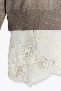COMBINED KNIT SWEATER