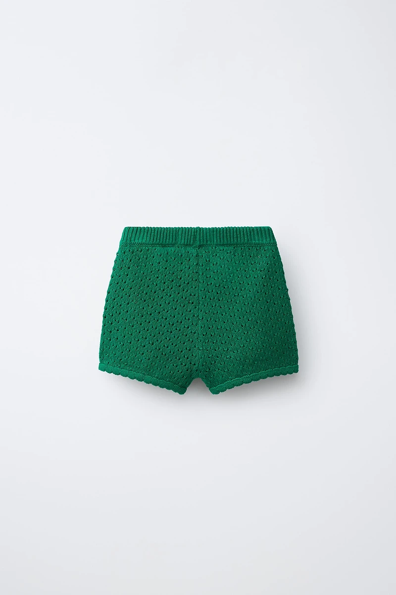 CASA LAWA X ZARA KIDS LEMON KNIT SHORTS