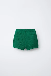 CASA LAWA X ZARA KIDS LEMON KNIT SHORTS