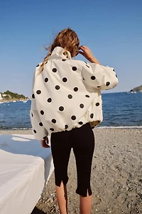 BLOUSON BOMBER À POIS