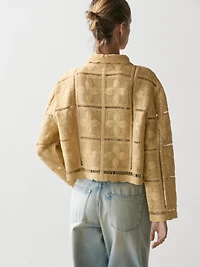 Cutwork crochet cardigan