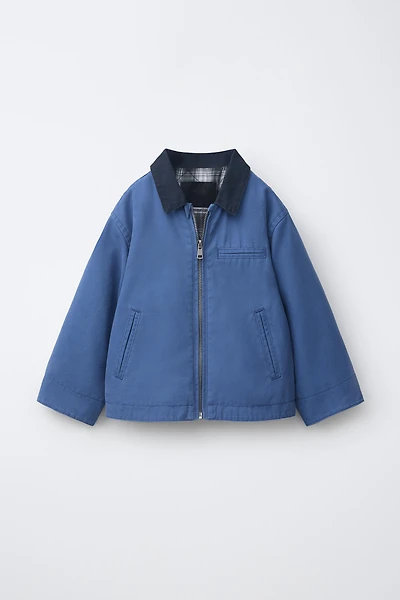 CONTRAST COLLAR JACKET