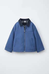 CONTRAST COLLAR JACKET