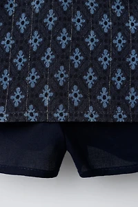 JUPE-SHORT À IMPRIMÉ FLEURI BRILLANT