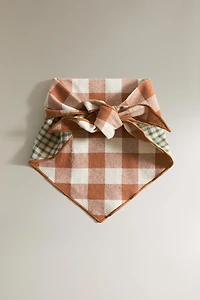 REVERSIBLE CHECK PET BANDANA