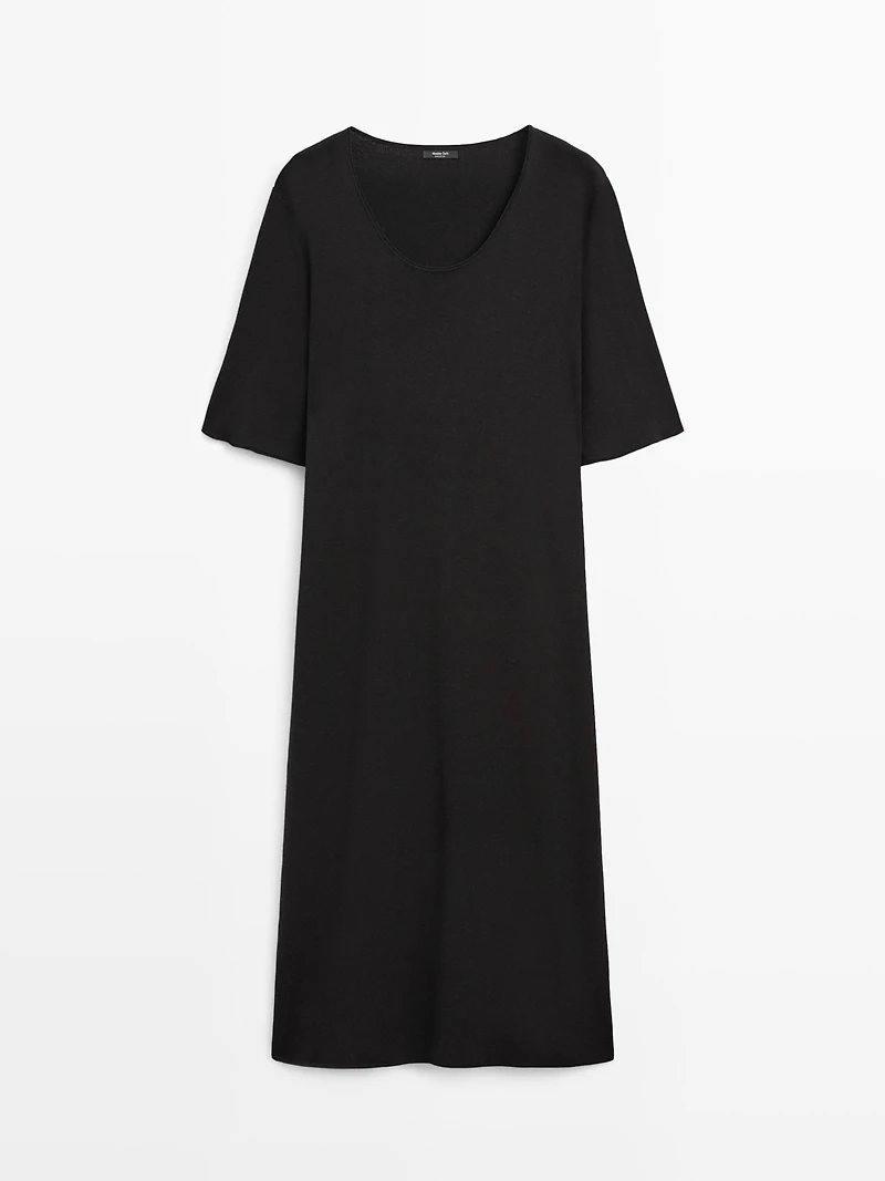 Midi dress with sleeve detail