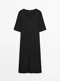 Midi dress with sleeve detail