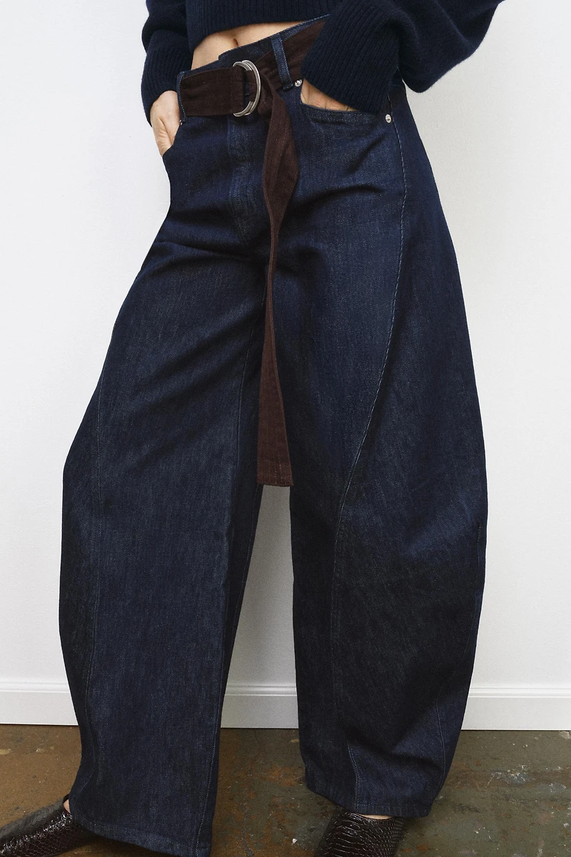 ZW COLLECTION BARREL BELT JEANS