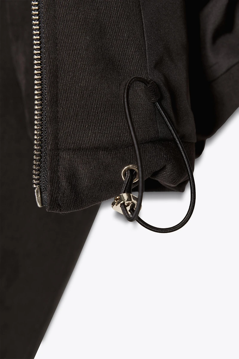 HOODED BOMBER JACKET
