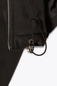 HOODED BOMBER JACKET