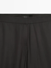 Flowing low-rise straight-leg trousers
