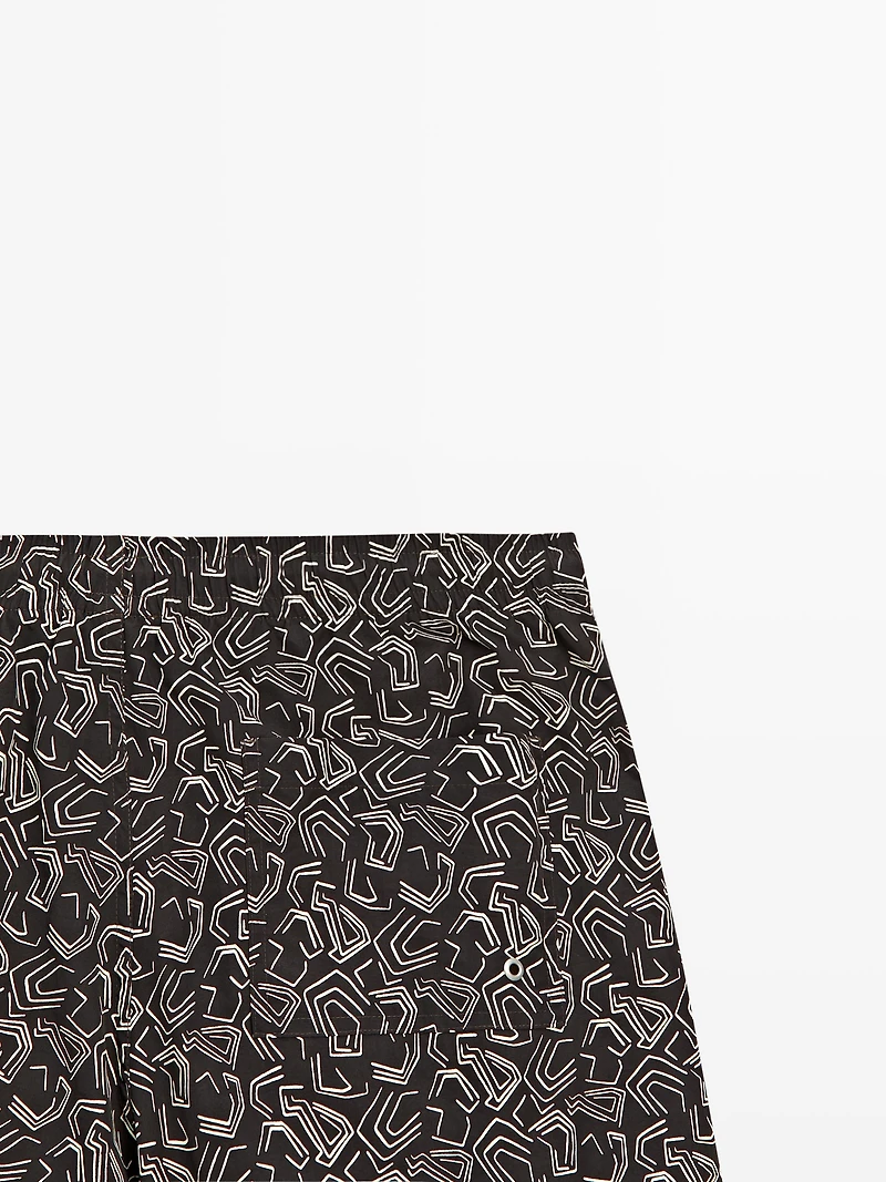 Abstract print swimsuit