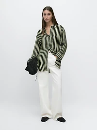 Striped flowing shirt