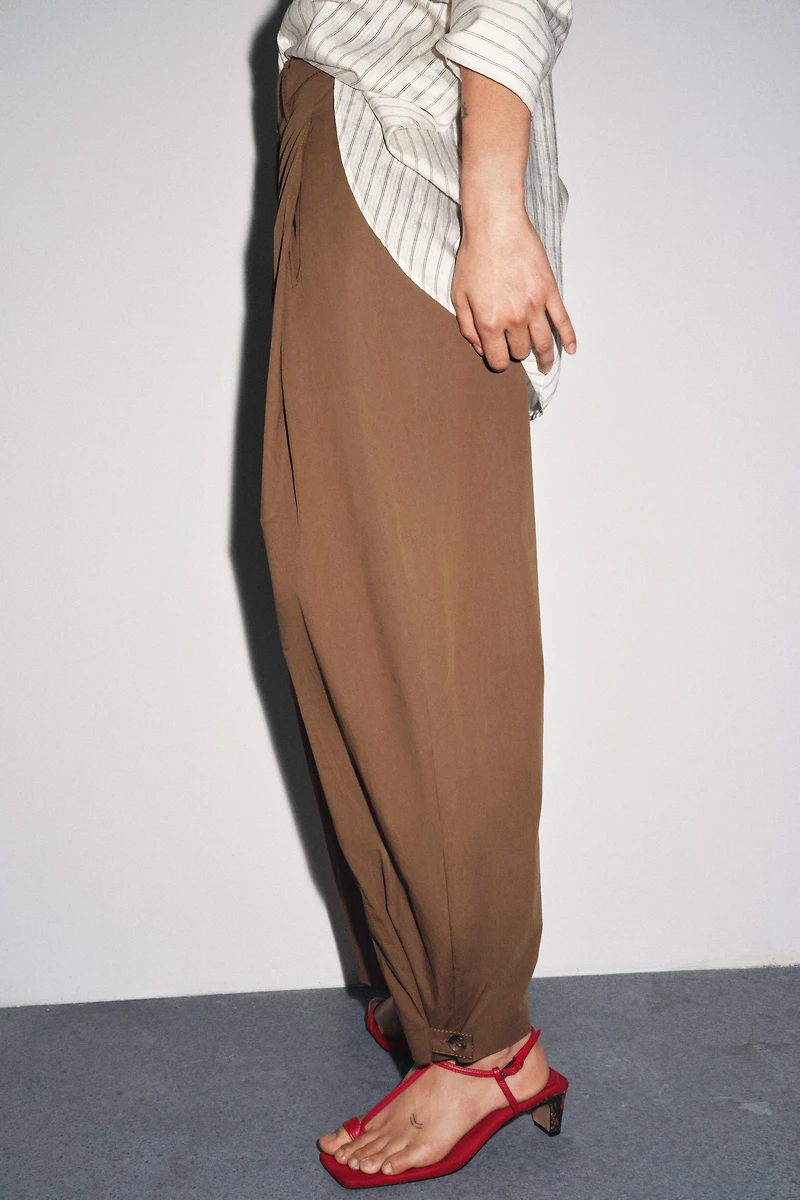 ZW COLLECTION PLEATED PANTS WITH LOOPS