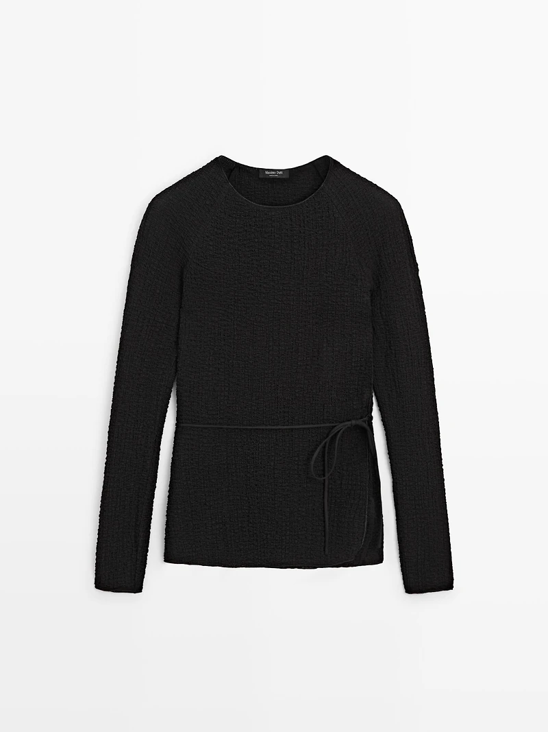 T-shirt with tie detail