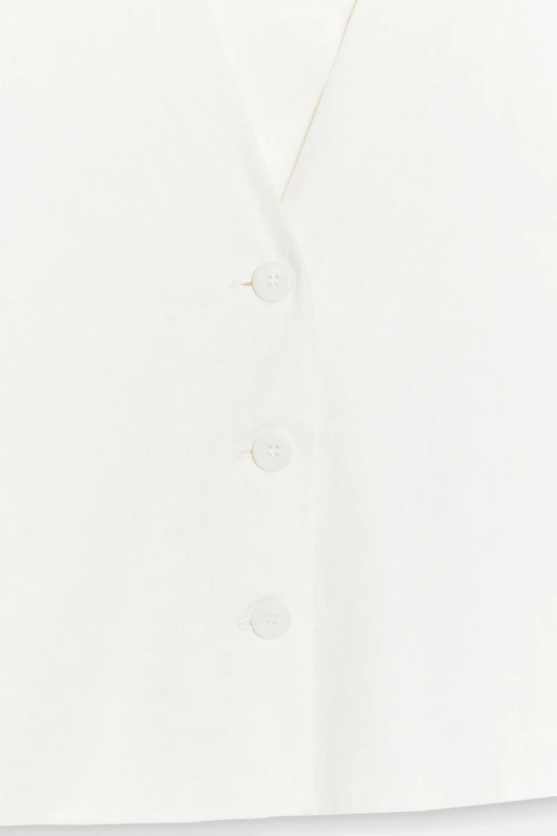 LINEN BUTTON VEST