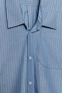 CHEMISE EN POPELINE RAYÉE COL BAS