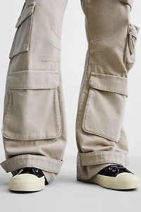 PANTALON CARGO EN DENIM AVEC POCHES