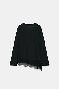 COMBINATION LACE T-SHIRT