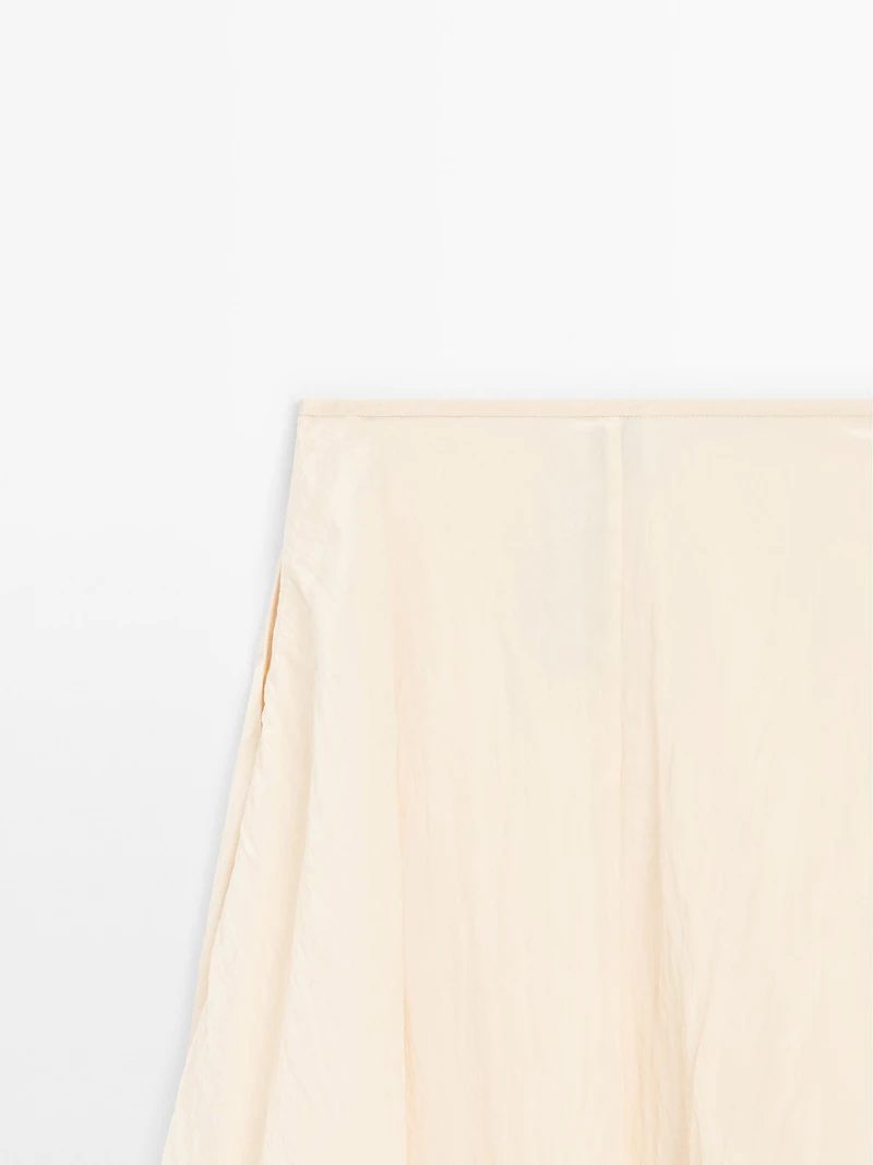 Crinkle-effect balloon midi skirt - STUDIO