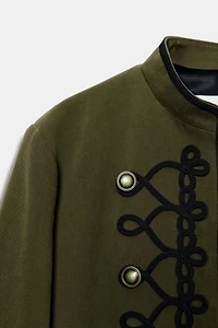 BLAZER WITH EPAULETS AND FROG CLASP