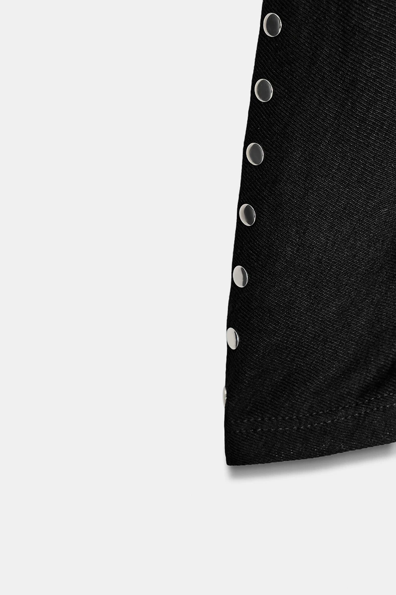 BATWING SLEEVE T-SHIRT WITH STUDS