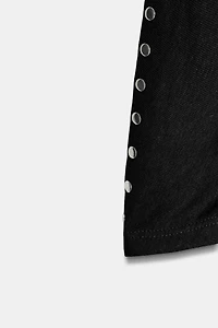 BATWING SLEEVE T-SHIRT WITH STUDS