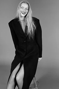 EXTRA LONG WOOL BLEND COAT