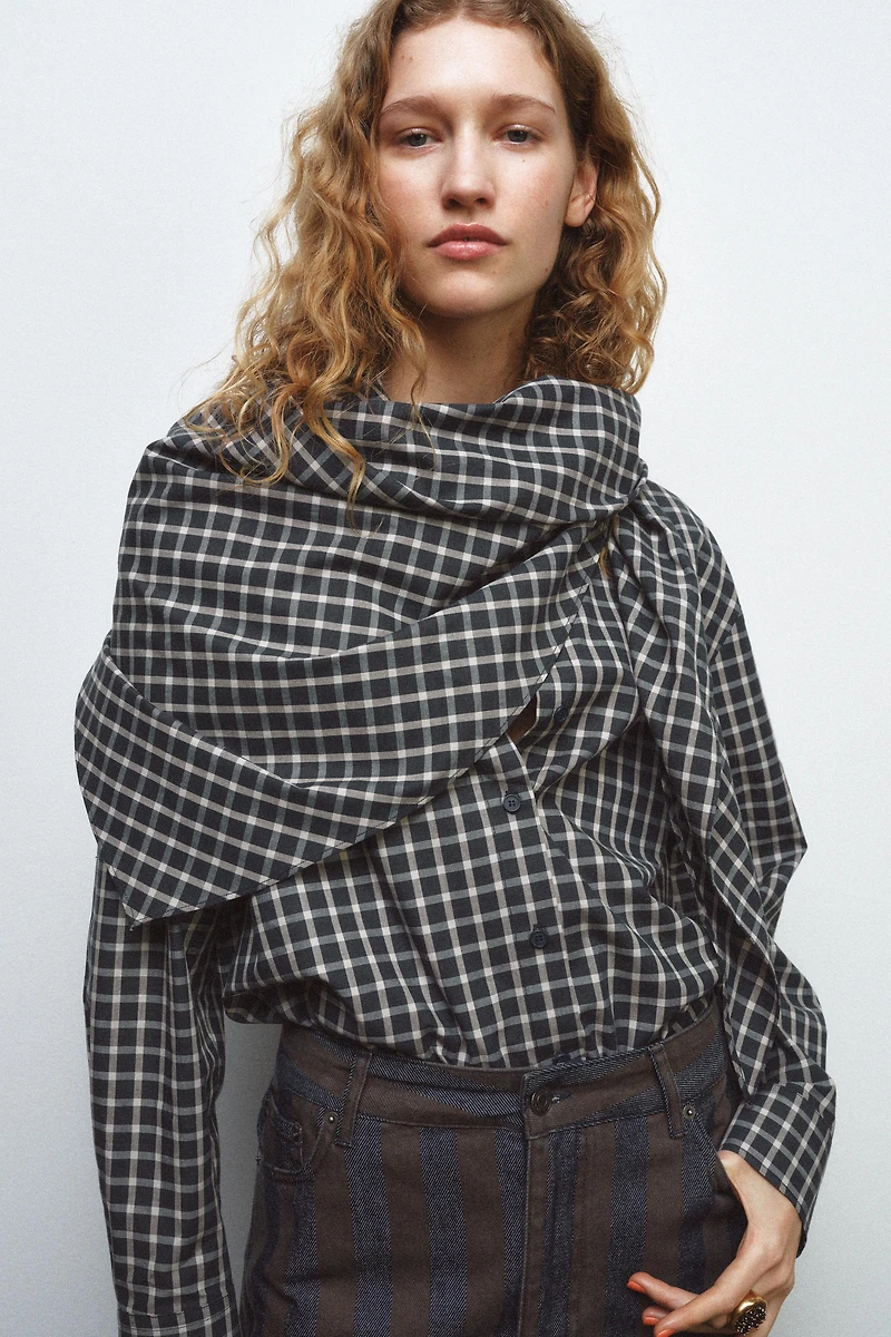 CHEMISE À CARREAUX FOULARD ZW COLLECTION