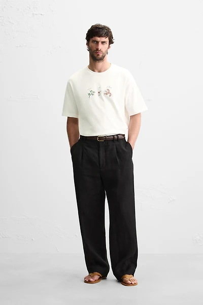 T-SHIRT BRODERIE COMBINÉE