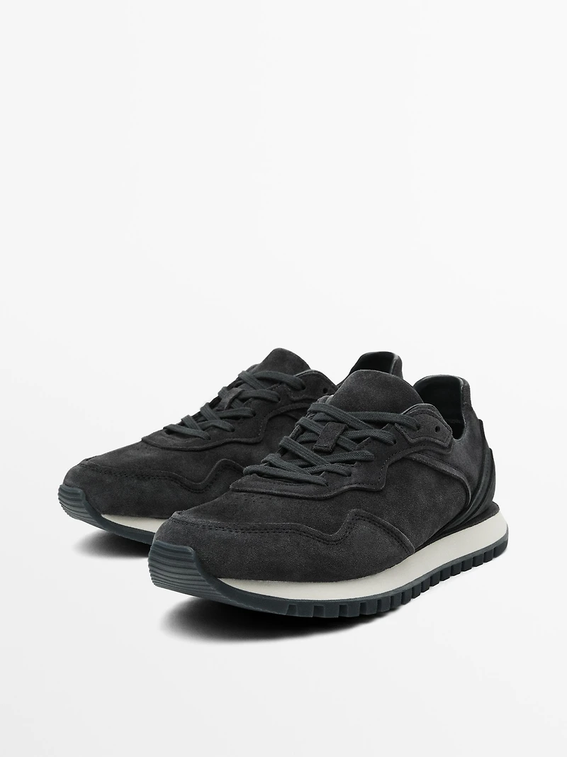Tennis croûte de cuir bleues