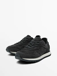 Tennis croûte de cuir bleues