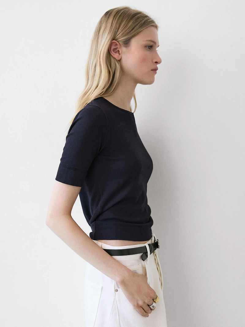 Cotton blend T-shirt