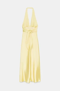 POLKA DOT SATIN EFFECT MIDI DRESS