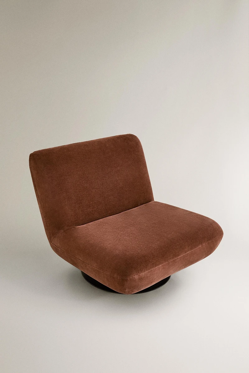 FAUTEUIL PIVOTANT IMITATION VELOURS