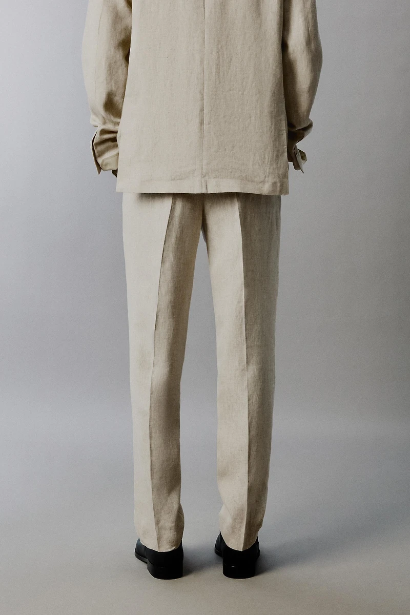 PANTALON DE COSTUME 100% LIN