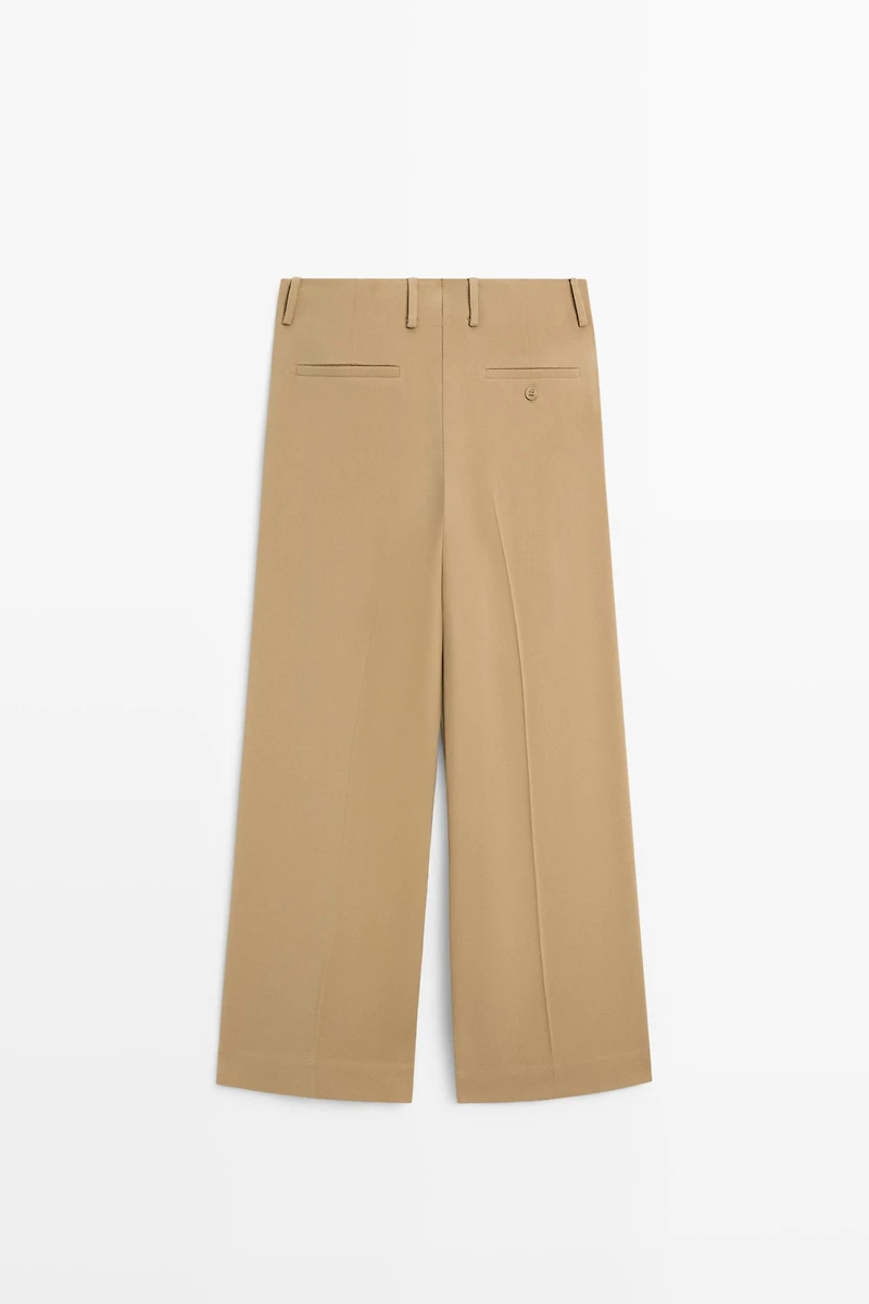Flowing wide-leg darted pants - STUDIO