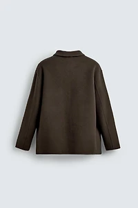 WOOL POCKET OVERSHIRT
