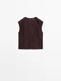 Crochet knit vest