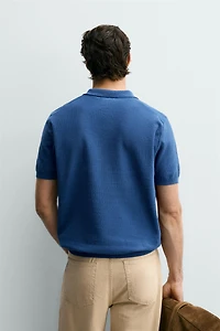 REGULAR FIT TEXTURED KNIT POLO
