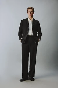 RELAXED FIT VISCOSE - LINEN SUIT JACKET