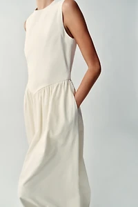 COMBINATION MIDI DRESS