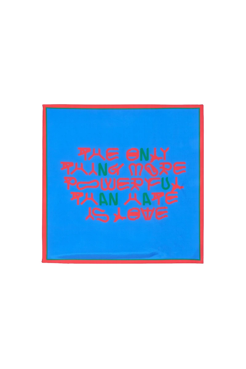 LOVE PRINT 100% SILK BANDANA