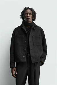 TEXTURED POCKET OVERSHIRT