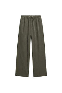 WIDE LEG ELASTIC WAIST PANTS